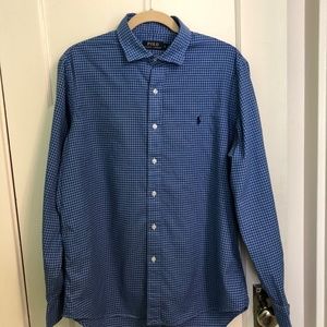 Ralph Lauren Large Blue Checkered Button Up